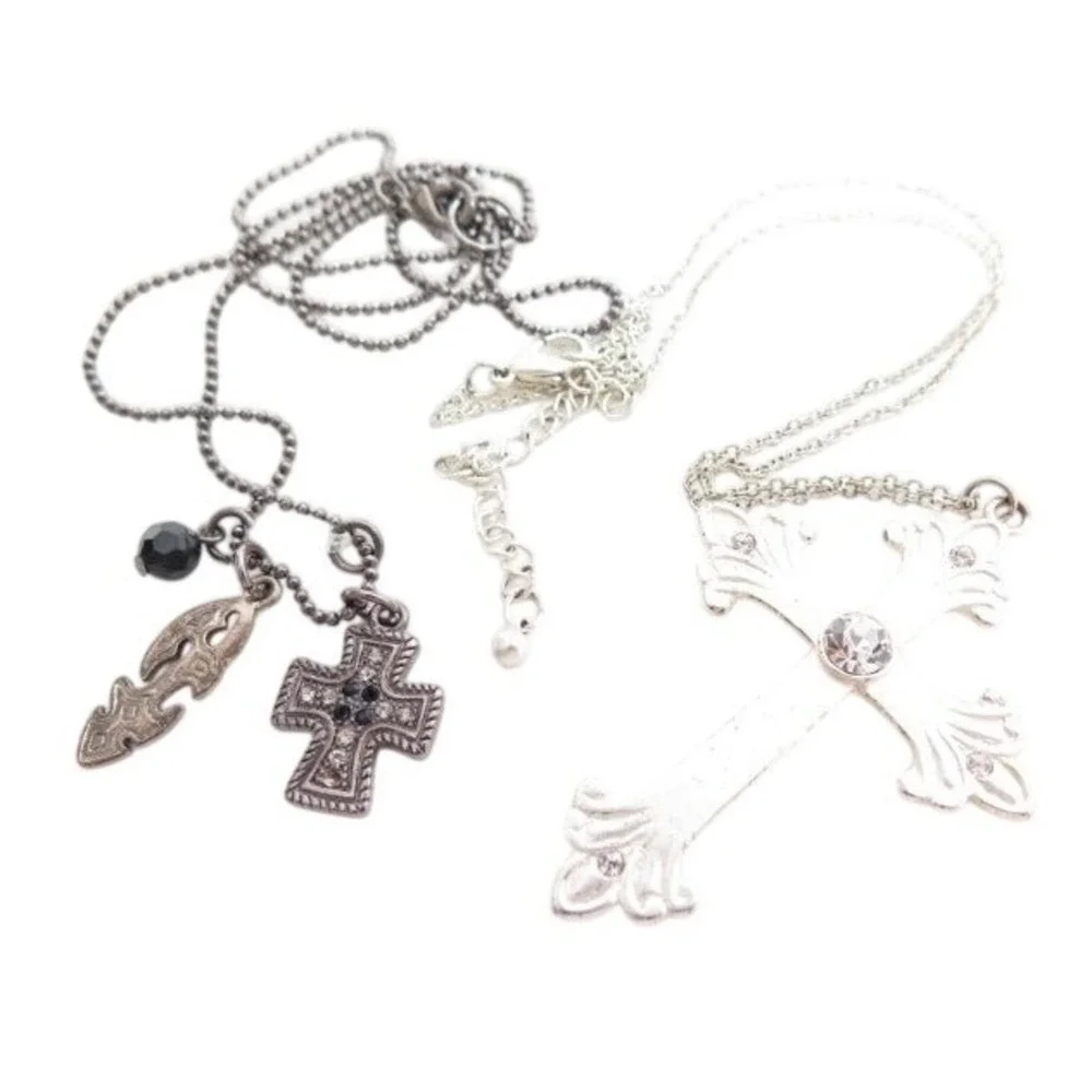 Christian Cross Necklaces Jewelry Lot‎
